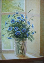 Rosko Васильки. 2010 год. Масло, холст, размер 35х25.