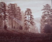 Rosko Первый луч.2010 год. Масло, холст, стиль исполнеия гризаль. Размер 50х40.