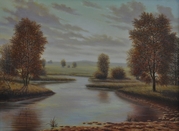 Rosko Осенний вечер. 2003 год. Масло, холст, размер 55х40.