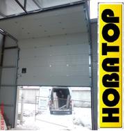 Гаражные секционные автоматические ворота, купить ворота в житомире новатор