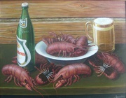картина Раки с пивом
