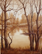 картина Ивы,  осень