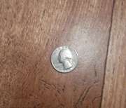 Редкая коллекционная монета 25 центов quarter dollar 1974 года.