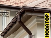 Комплект водосточной системы желоба, трубы, колени, воронки Германия