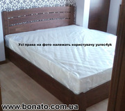 Деревянная кровать с подъёмным механизмом + матрас