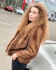 Купить полушубок норковый размер 46 М песочный