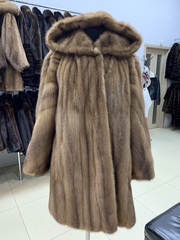 Роскошная шуба норковая с капюшоном размер М 46